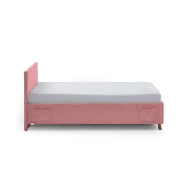 Letto da bambini rosa imbottito con contenitore con rete inclusa 140x200 cm Cool – Meise Möbel-image-4