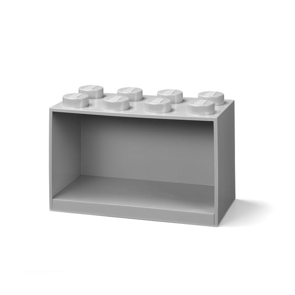 Mensola a muro grigia per bambini Brick 8 - LEGO®-image-2