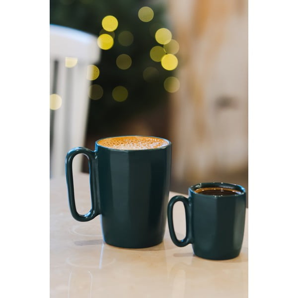 Tazze in set in verde scuro in gres 2 pz 250 ml Fuori – Vialli Design-image-4
