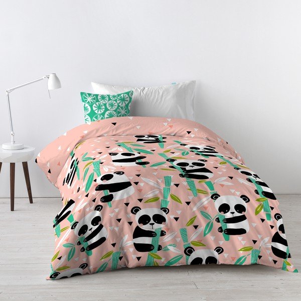 Biancheria da letto per bambini in cotone, 140 x 200 cm Panda Garden - Moshi Moshi-image-3