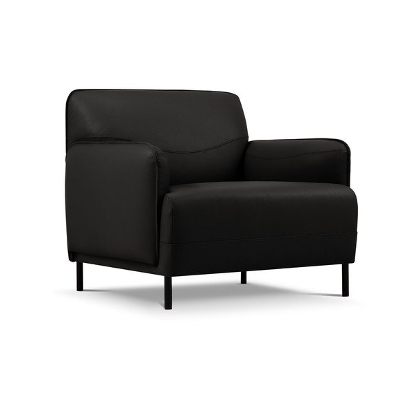 Poltrona in pelle nera Neso - Windsor & Co Sofas