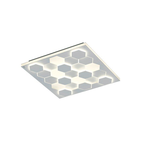 Apparecchio da soffitto a LED bianco con controllo vocale/app mobile con paralume in metallo 55x55 cm Cifavo - CINQUE-image-4
