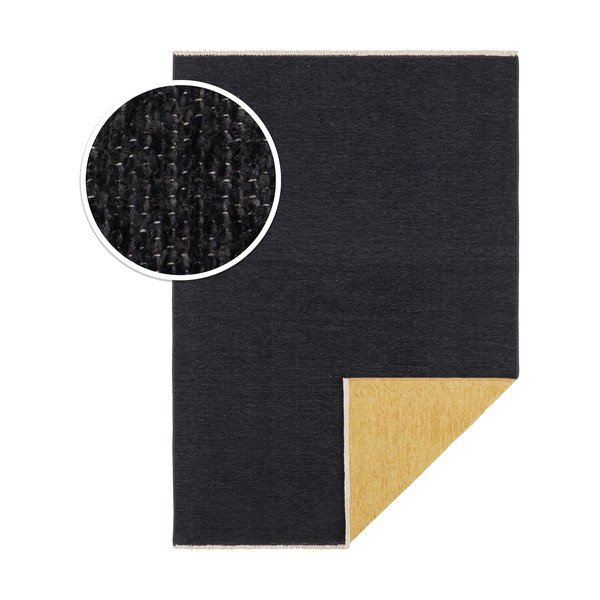 Tappeto bifacciale nero e giallo , 80 x 150 cm Duo - Hanse Home-image-4