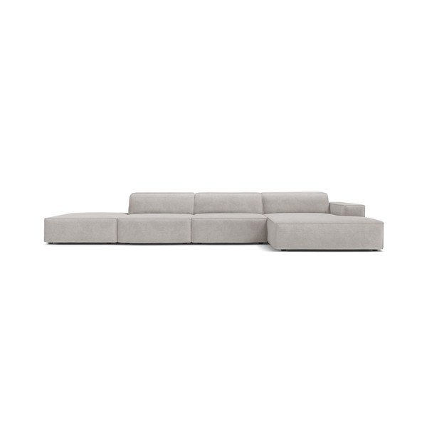 Divano angolare componibile grigio chiaro (con penisola a destra/con chaise lounge) Jodie – Micadoni -image-2