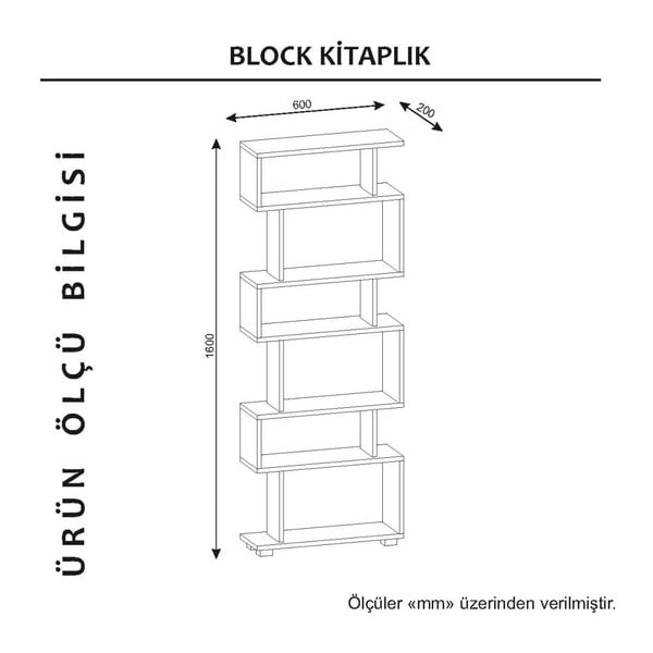 Biblioteca bianca e marrone Blok - Woody Fashion-image-2