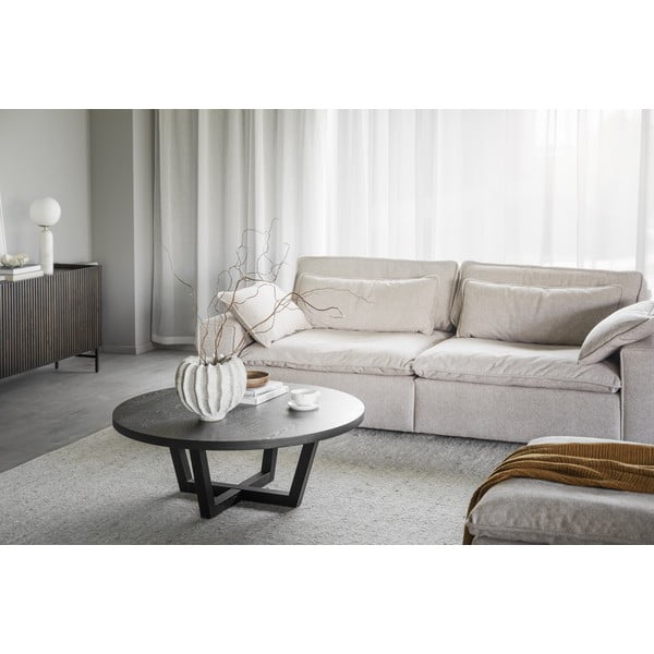 Tavolino rotondo nero in rovere ø 110 cm Boxford - Rowico-image-1