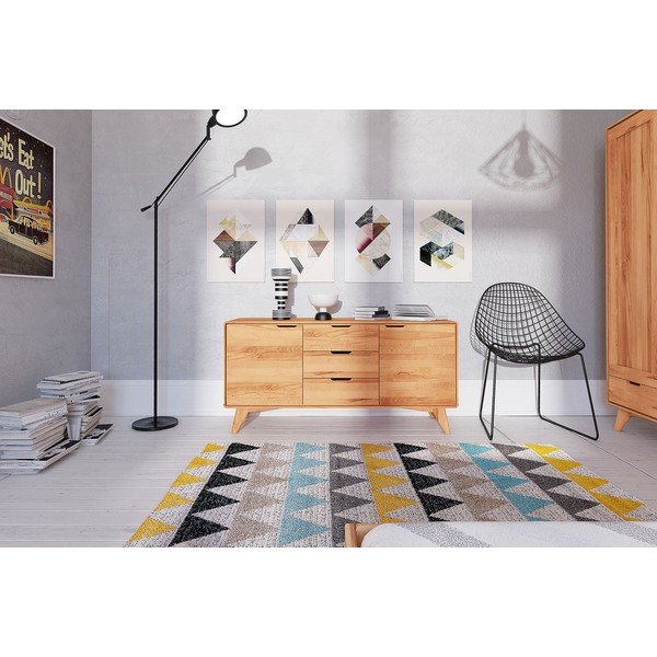 Cassettiera bassa in legno di faggio 134x63 cm Greg - The Beds-image-4