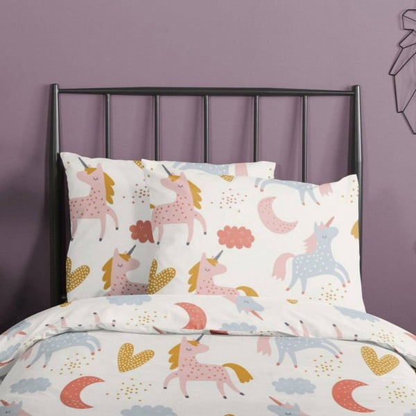 Biancheria da letto in cotone per bambini Unicorno, 140 x 220 cm - Good Morning-image-4