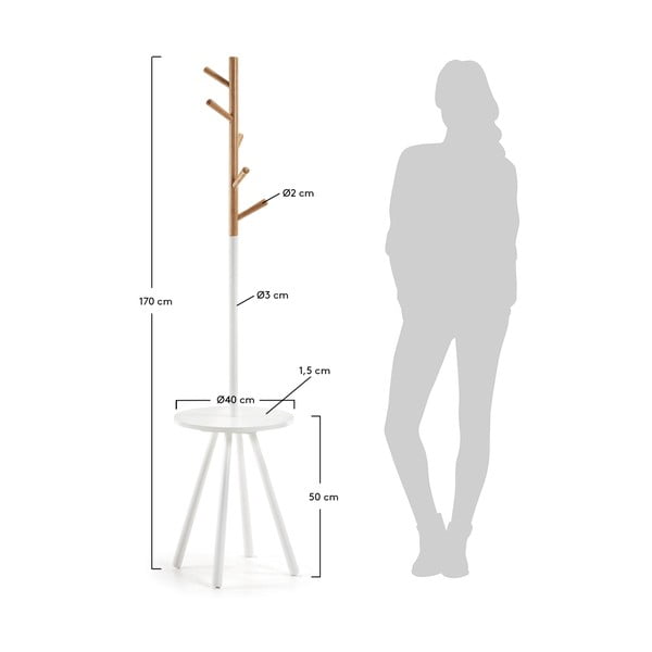 Appendiabiti bianco Bren - Kave Home-image-3