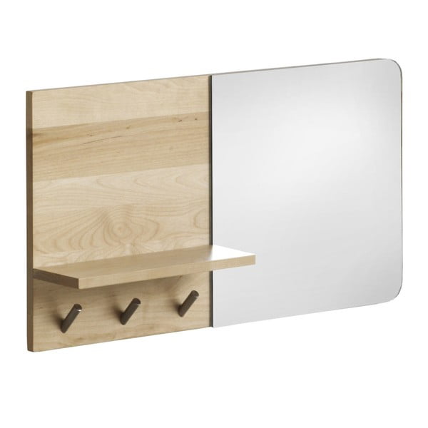 Specchio da parete con mensola in legno di betulla Stoccolma - Geese