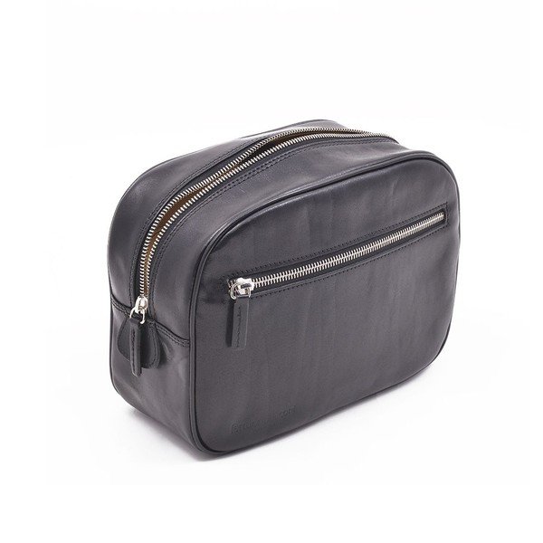 Kožená kosmetická taška Ferruccio Laconi Black-image-2
