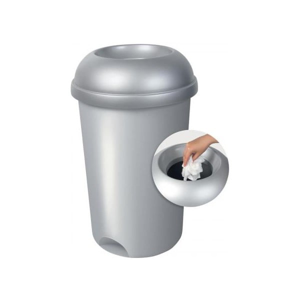 Cestino per la spazzatura in plastica grigio per raccolta differenziata 50 l – Addis