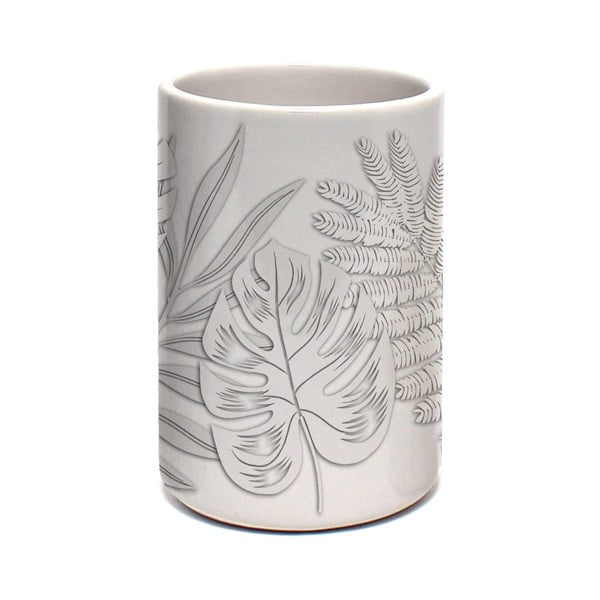 Portaspazzolino bianco in ceramica Amber – douceur d'intérieur