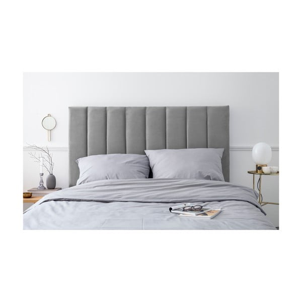 Testiera imbottita grigio chiaro 140x120 cm LA - Cosmopolitan Design-image-3