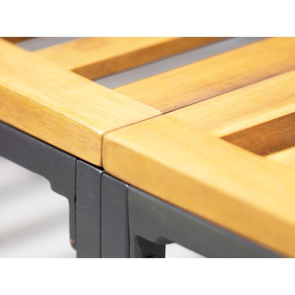 Set di 2 sgabelli da giardino con seduta in legno di acacia Brick - Ezeis-image-1