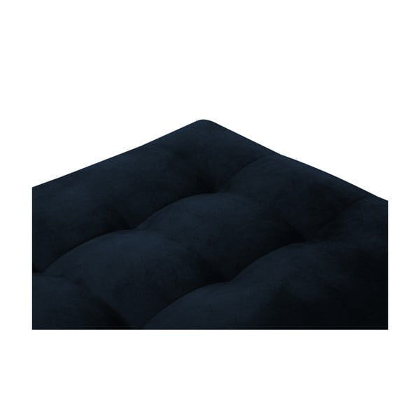 Poggiapiedi in velluto blu Santo - Milo Casa-image-4