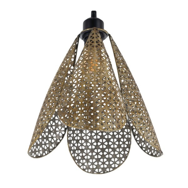 Lampadario color oro con paralume in metallo ø 24 cm - Ixia-image-2