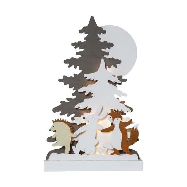 Decorazione natalizia in legno con luci LED, altezza 44 cm Forest Friends - Star Trading