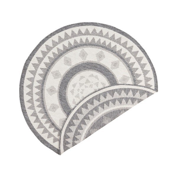 Tappeto da esterno grigio e crema , ⌀ 140 cm Jamaica - NORTHRUGS-image-4