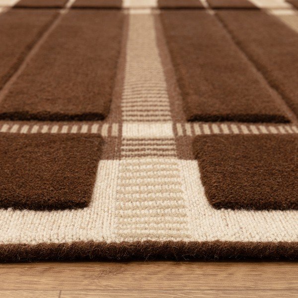 Tappeto marrone/beige in lana tessuto a mano 120x170 cm – Asiatic Carpets-image-4