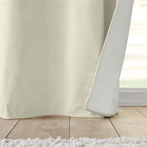 Tenda termoisolante color crema in velluto 140x260 cm Polarchic – douceur d'intérieur-image-4