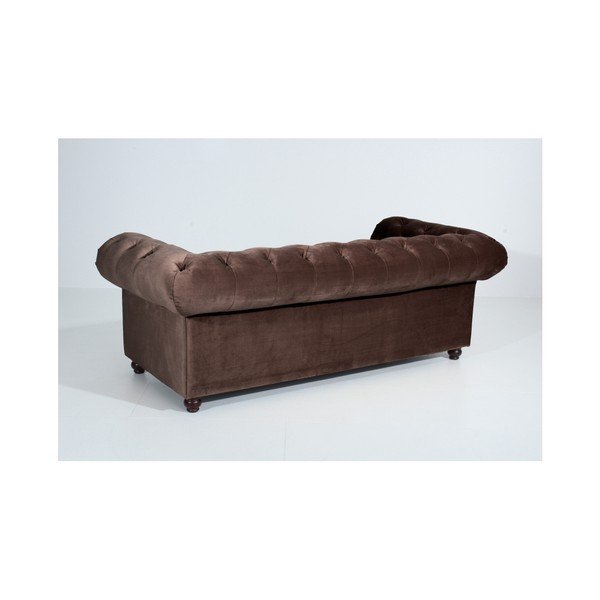 Divano Orleans Velvet marrone scuro, 216 cm - Max Winzer-image-1