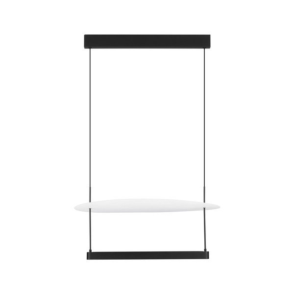 Lampadario LED bianco/nero opaco in alluminio con intensità regolabile ø 60 cm Diona – Nova Luce