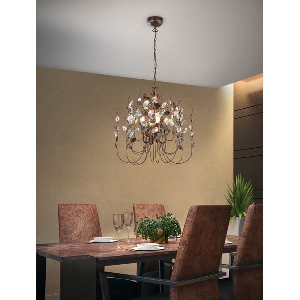 Lampadario color bronzo ø 52 cm Napoli – Trio-image-1