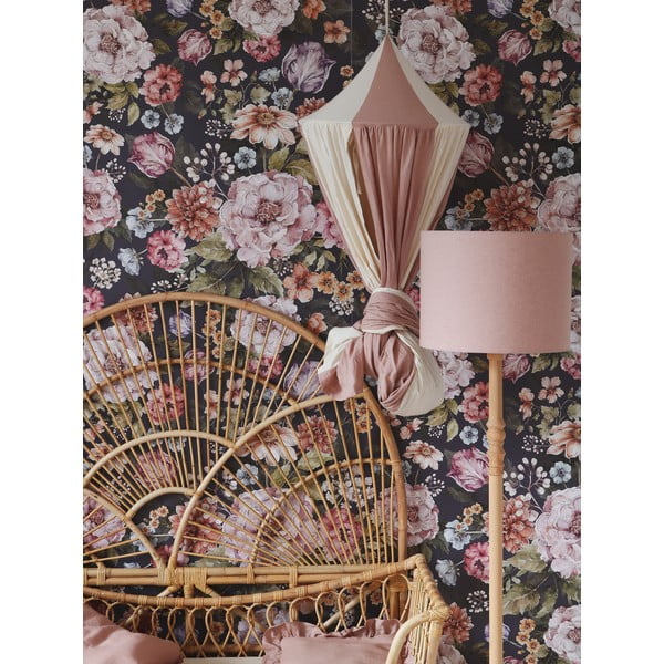 Baldacchino in cotone bianco e rosa Powder Pink Circus - Moi Mili-image-4