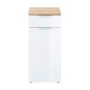 Mobile da bagno basso in rovere bianco naturale 39x86 cm Pescara - Germania