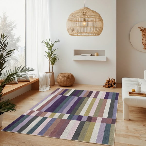 Tappeto viola lavabile 60x100 cm Purple Rain – Mila Home-image-2