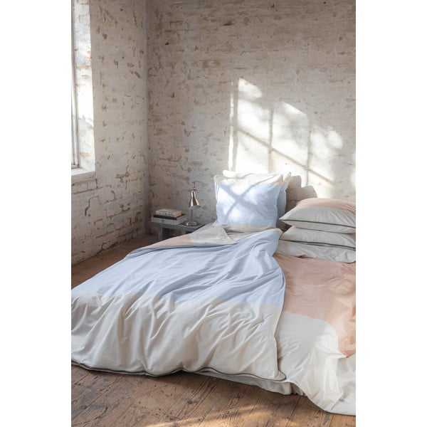 Set per letto singolo esteso azzurro in percalle in cotone 140x220 cm Colore - Mette Ditmer Denmark-image-2