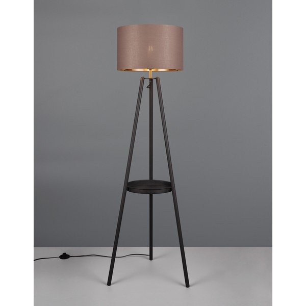 Lampada da terra nera con ripiano (altezza 152 cm) Colette - Reality-image-1