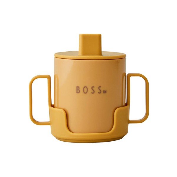 Tazza Boss per bambini giallo senape Mini - Design Letters-image-2