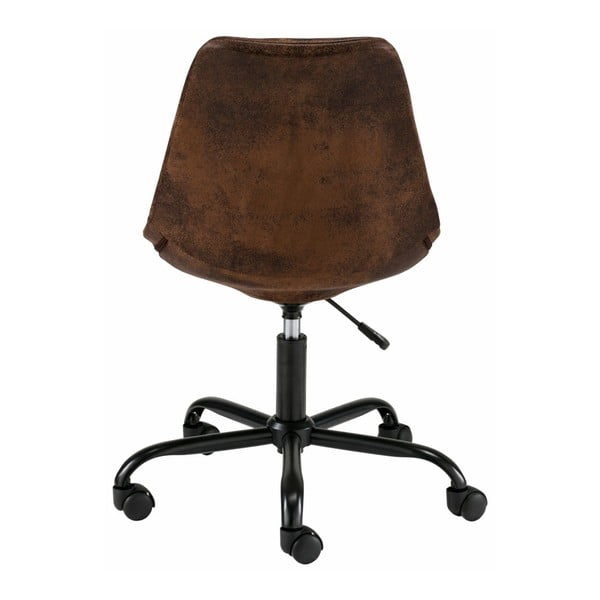 Sedia da ufficio marrone su ruote Dennis - Støraa-image-2