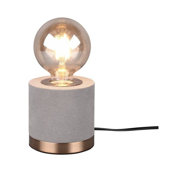 Lampada da tavolo grigia in velluto (altezza totale 11 cm) Judy – Reality-image-1