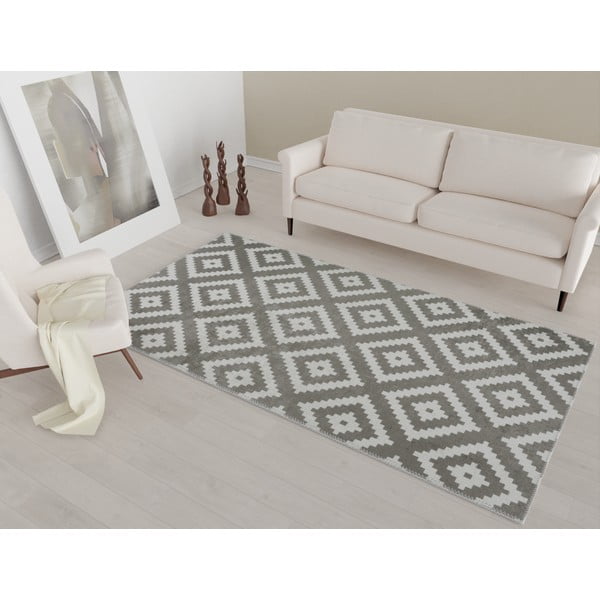 Tappeto lavabile marrone chiaro e crema 150x80 cm - Vitaus-image-1