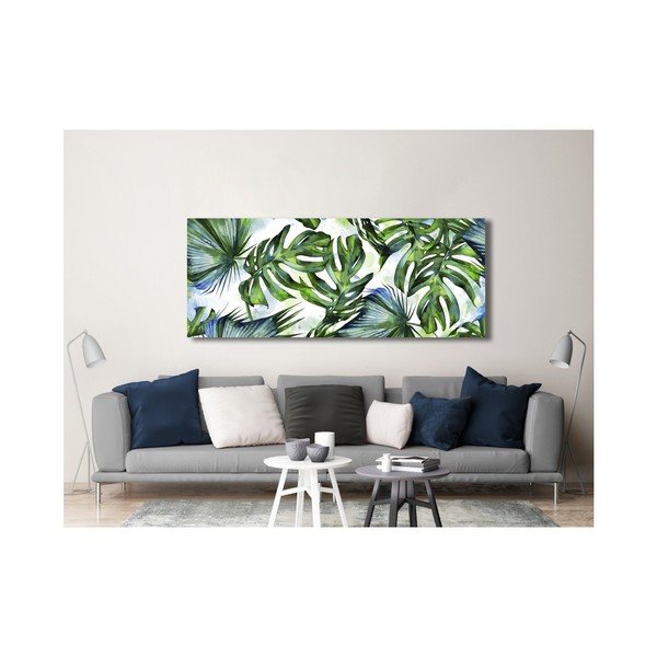Quadro su tela Greenery cal, 60 x 150 cm Tropi - Styler-image-2