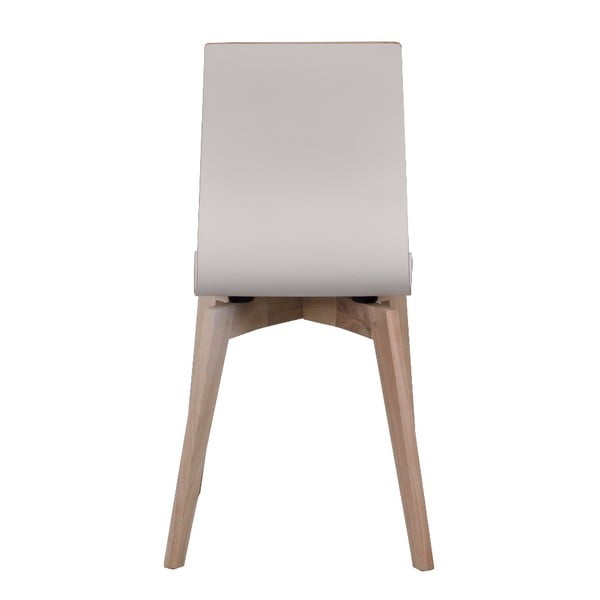 Sedia da pranzo bianca con gambe marrone chiaro Grace - Rowico-image-3