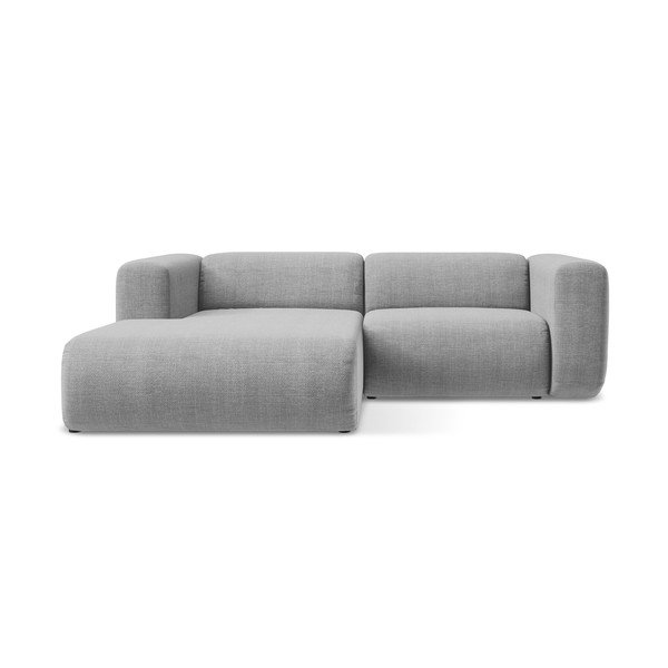 Divano angolare grigio chiaro (con penisola a sinistra/con chaise lounge) Ekahi – Makamii