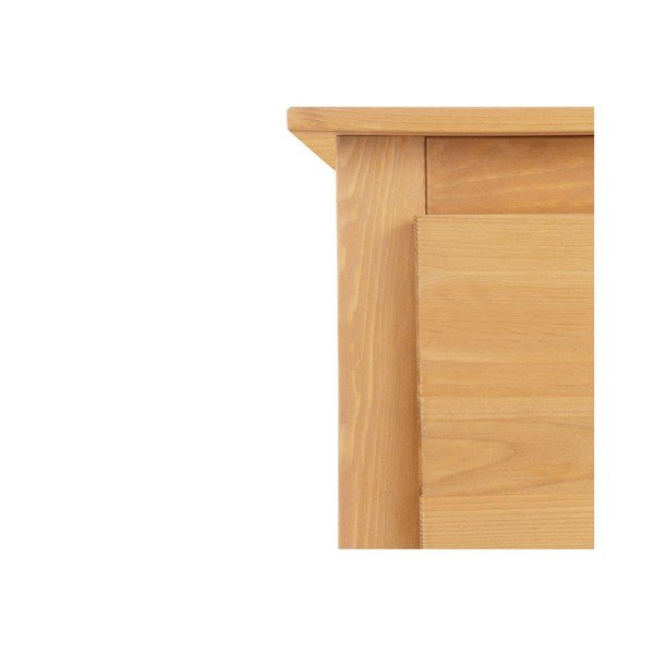 Armadio in legno di pino con specchio in colore naturale 120x170 cm Bertram - Støraa-image-3