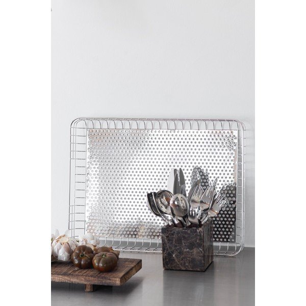 Cesto con filo metallico in metallo 45,5x33,5x6 cm Lift – Mette Ditmer Denmark-image-2