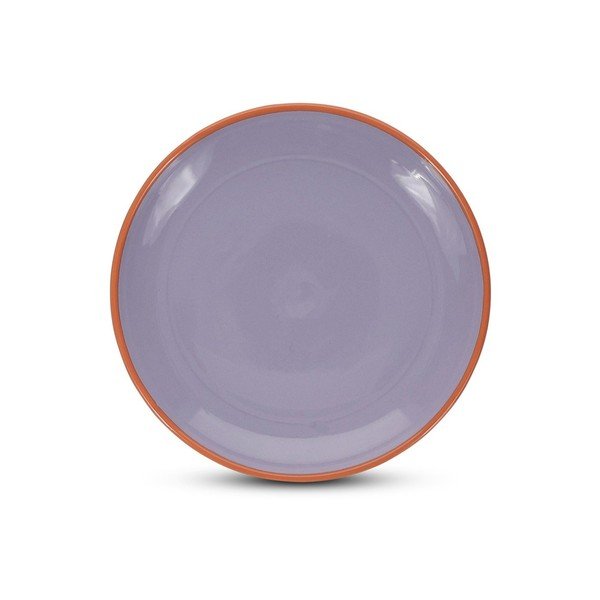 Piatto da dolce arancione/viola in gres ø 18 cm Duo – ONA