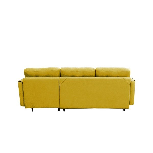 Divano letto giallo con gambe nere Libellula, angolo destro - Mazzini Sofas-image-1