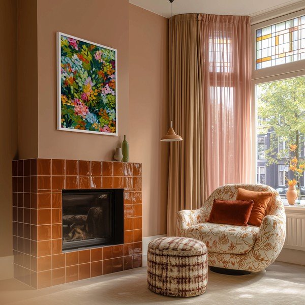 Dipinto stampato con cornice inclusa 50x70 cm Vivid Meadow – Styler-image-2