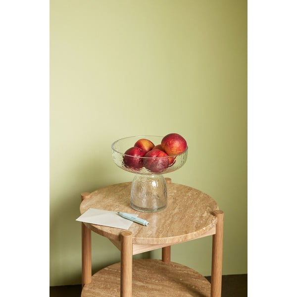 Tavolino rotondo con piano in pietra ø 43 cm Trava - Hübsch-image-1