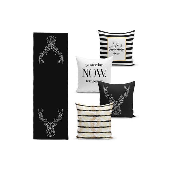 Set di runner e federe 5 pz – Mila Home