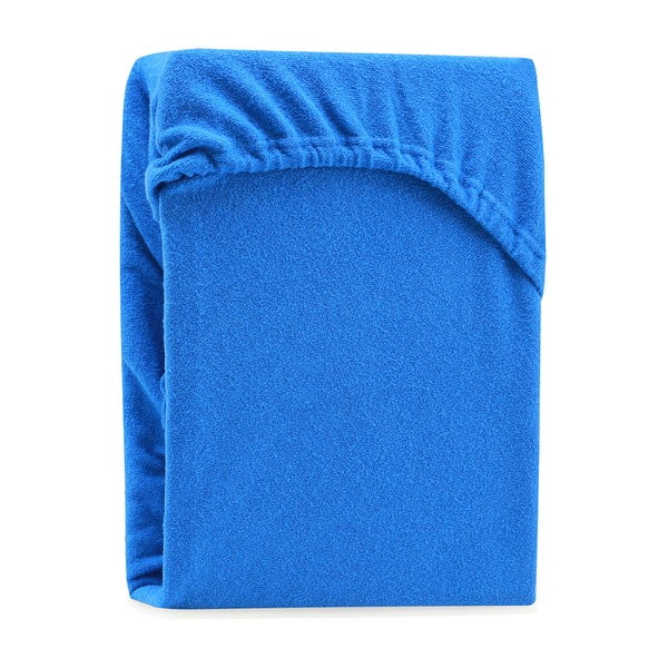 Lenzuolo con angoli blu ad alto contenuto di cotone, 80/90 x 200 cm Ruby - AmeliaHome-image-2