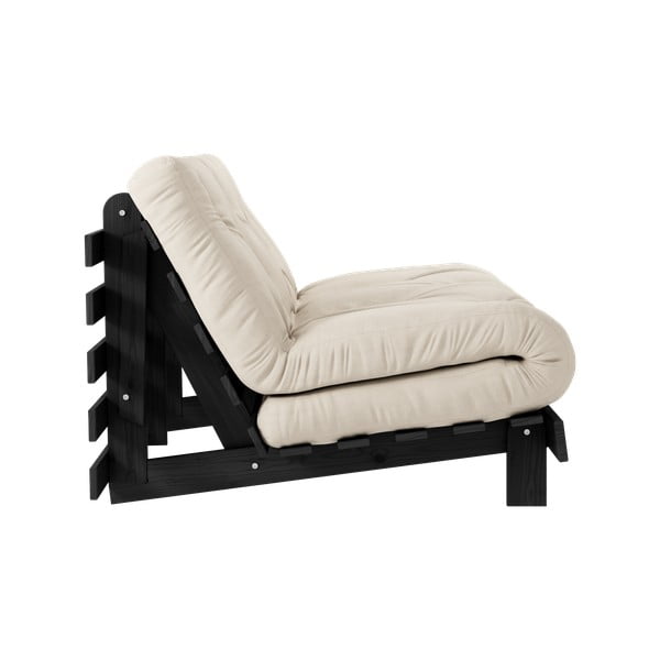 Divano letto beige 140 cm Roots Black Night - Karup Design-image-4