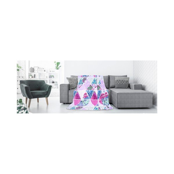 Coperta in microfibra Caleidoscopio, 220 x 240 cm Cuddle - AmeliaHome-image-2